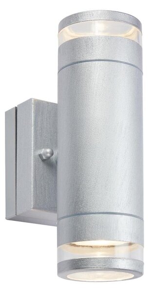 Markslöjd 109106 - LED димируемо външно стенно осветително тяло LUNO 2xLED/4,9W/230V IP65 сребристо