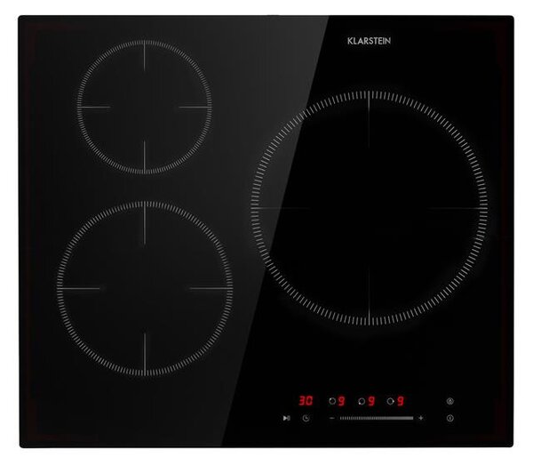 Klarstein Delicatessa 3, индукционен котлон, 3 зони, 5800 W, керамична повърхност, черна