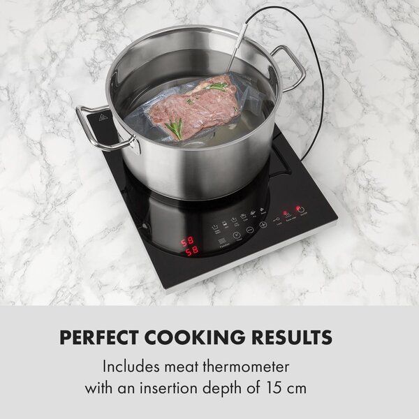 Klarstein Cook n Roll, индукционен котлон за готвене, 2000W, 3 часов таймер, 10 градуса, черен