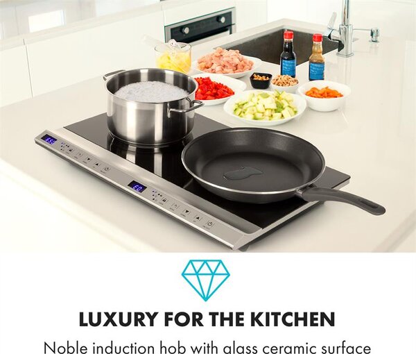 Klarstein Cucinata, индукционен котлон, 3100 W, 10 нива на мощност, 200 - 1300 W