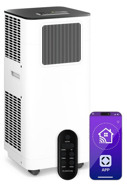 Klarstein Климатик Breeze Box 7K Smart PAC, Режим 3 в 1, Интелигентно управление, До 25 м², 24-часов таймер, Мобилен