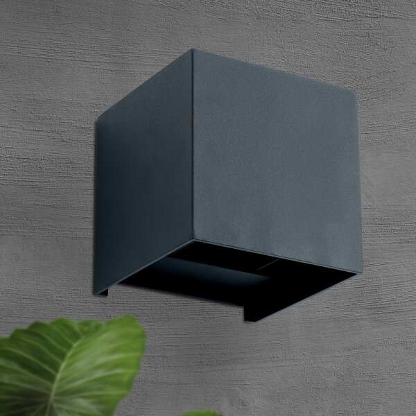 Orion AL 11-1192 - LED външно стенен осветител CUBE 2xLED/3W/230V IP54 антрацит