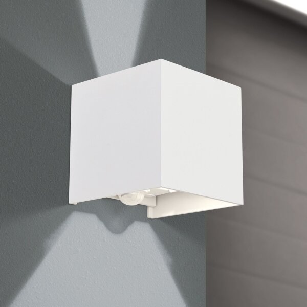 Orion AL 11-1314 - LED външно осветление с сензор CUBE-S LED/13W/230V IP54 бяло