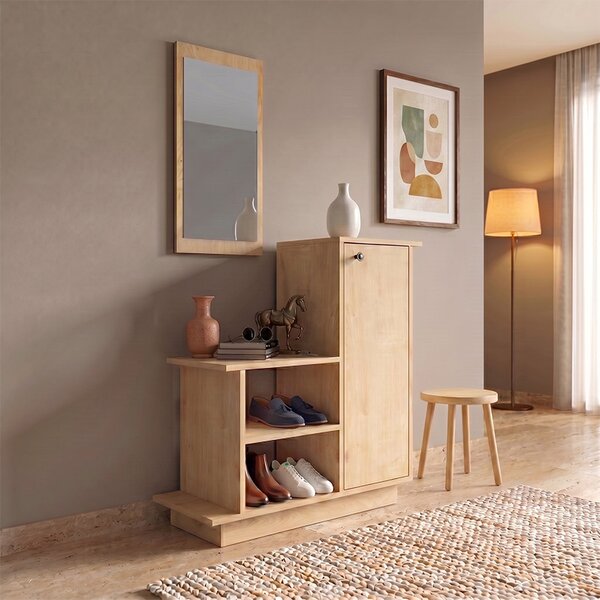 Меламиново обзавеждане за антре Cute Megapap, цвят дъб, размери 90x35x95 см