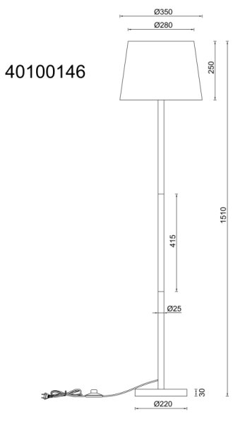 Globo 40100146 - Лампион JORIS 1xE27/40W/230V