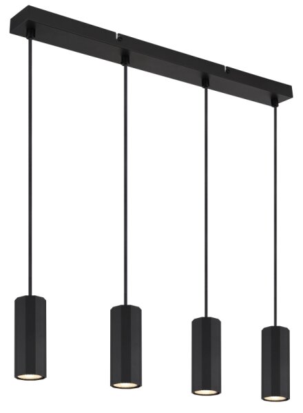 Globo 57918-4HB - Пендел JAMES 4xGU10/25W/230V черен