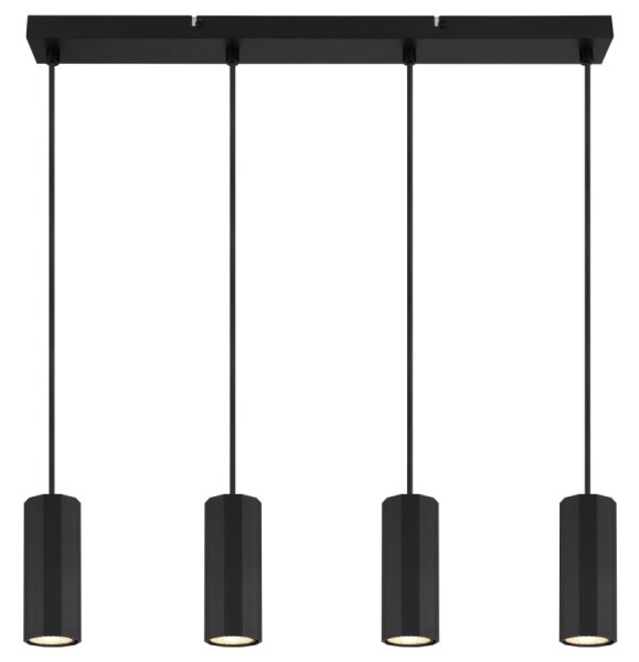 Globo 57918-4HB - Пендел JAMES 4xGU10/25W/230V черен