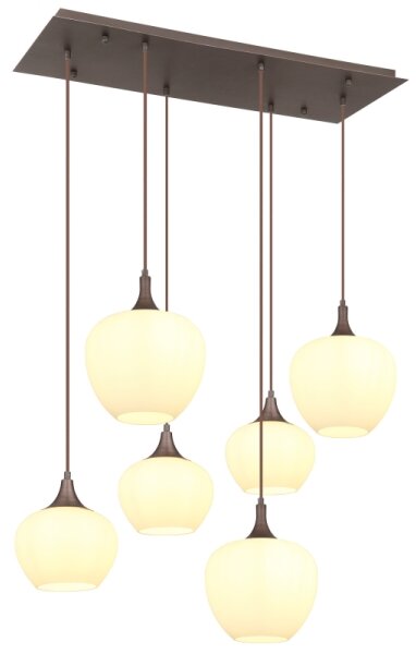 Globo 15548-6HC - Пендел MAXY 6xE27/40W/230V бял