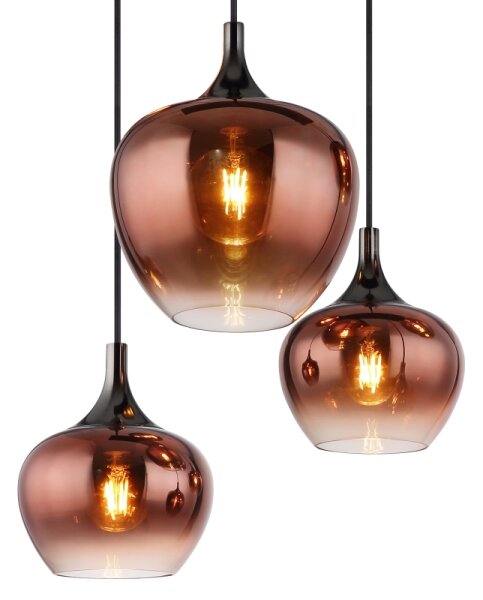 Globo 15548-6HG - Подвесен меден полилей на кабел MAXY 6xE27/40W/230V