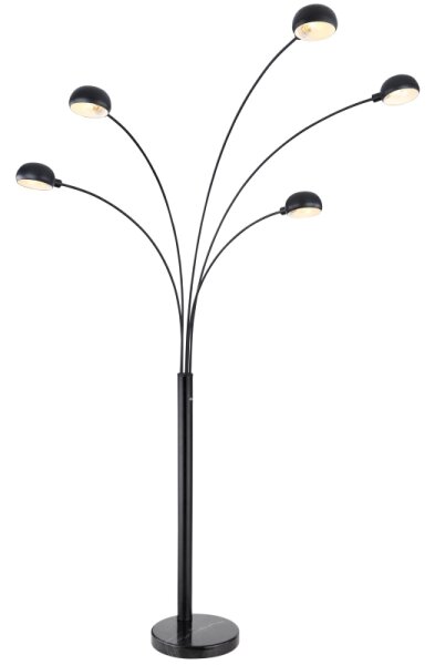 Globo 58228NB - Лампион SEYMOUR 5xE14/40W/230V черен