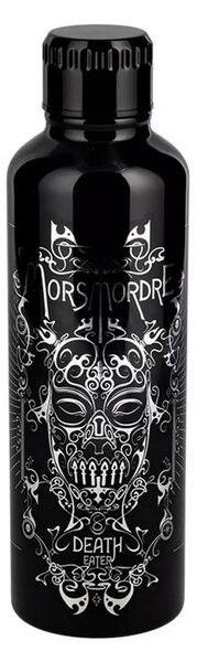 Бутилка за вода Paladone Harry Potter: Death Eater - Metal Water Bottle, 500 мл, черна