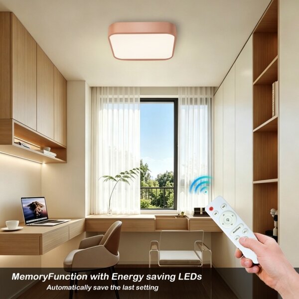 Brilagi - Димируема LED таванна лампа POOL SQUARE LED/36W/230V 40x40 см бронзова + дистанционно управление