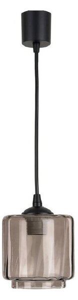 Brilagi - LED полилей на кабел R GLASS 1xE27/60W/230V Ø 15 cm черен/димно бежов