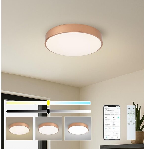Brilagi-LED Димируемо осветително тяло POOL SMART LED/48W/230V 40 cm Wi-Fi Tuya бронзов + дистанционно управление