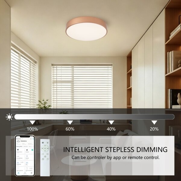 Brilagi-LED Димируемо осветително тяло POOL SMART LED/48W/230V 40 cm Wi-Fi Tuya бронзов + дистанционно управление