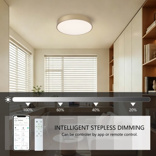 Brilagi-LED димируемо осветително тяло POOL SMART LED/48W/230V 40 cm Wi-Fi Tuya златно + дистанционно управление