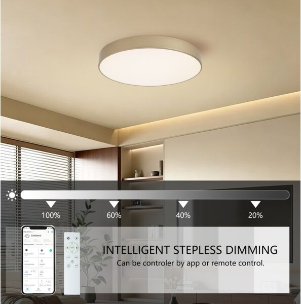 Brilagi-LED Димируемо осветително тяло POOL SMART LED/60W/230V 50 cm Wi-Fi Tuya златисто + дистанционно