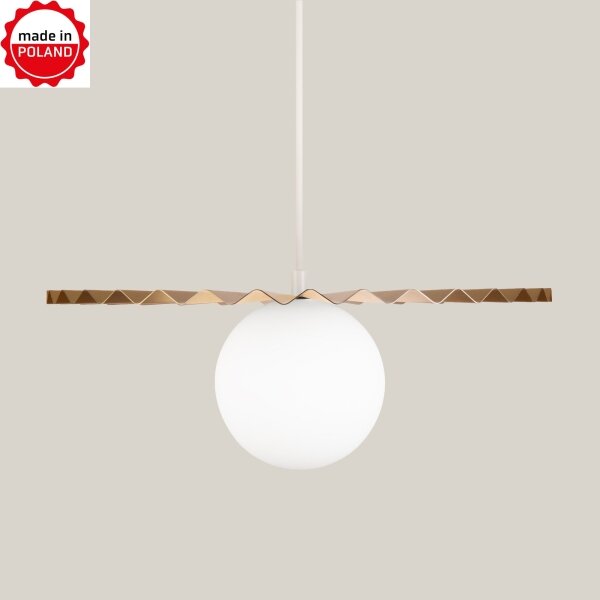 Полилей на кабел SUNPLISS 1xG9/10W/230V Ø 35 см, златист/кремав