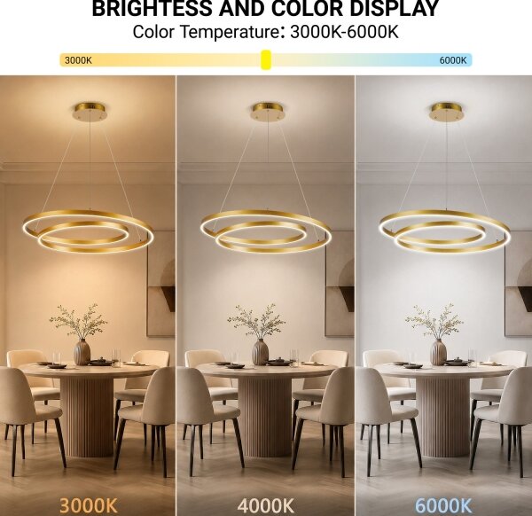 Brilagi-LED Подвесен полилей с възможност за димиране на кабел TWISTER LED/75W/230V 3000-6000K златист + дистанционно управление