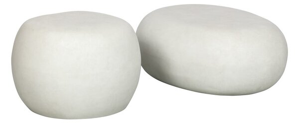 Бяла масичка за кафе 49x65 cm Pebble – vtwonen