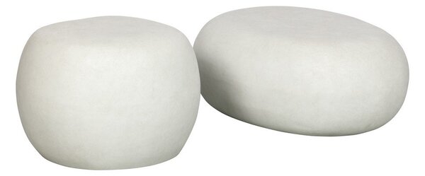 Бяла кръгла масичка за кафе ø 50 cm Pebble – vtwonen