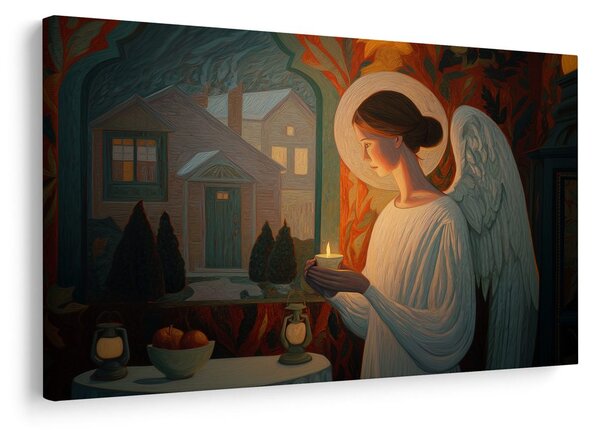Картина на платно – коледен ангелче