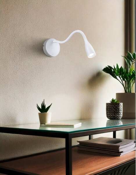 Eglo 901782 - LED гъвкава стенна лампа с USB OLIVANDINO LED/3,8W/230V бяла