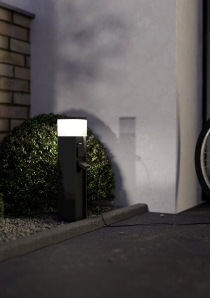 Eglo 901032 - Външна лампа PARK с 2 електрически контакта, 1xE27/25W/230V IP54, антрацит