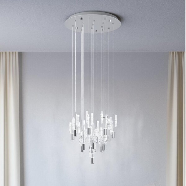 Eglo 390477 - LED полилей на кабел ALEMDINA 15xLED/2,6W/230V 2200/3000/4000K хром