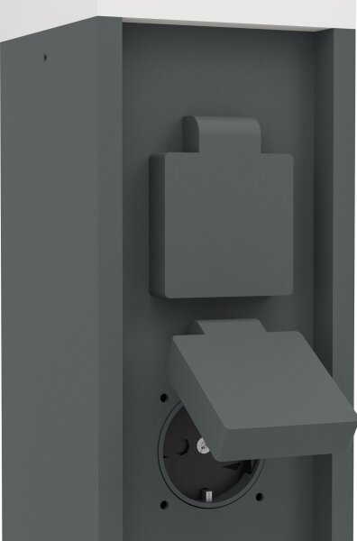 Eglo 901032 - Външна лампа PARK с 2 електрически контакта, 1xE27/25W/230V IP54, антрацит