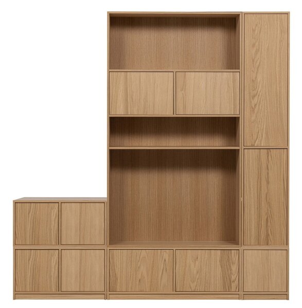 Модулна библиотека от декор от дъб в естествен цвят 227x243 cm Modulair – vtwonen