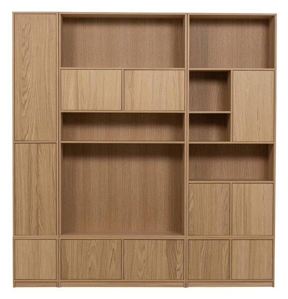 Модулна библиотека от декор от дъб в естествен цвят 217x243 cm Modulair – vtwonen