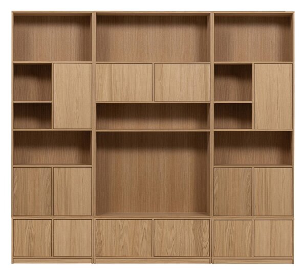 Модулна библиотека от декор от дъб в естествен цвят 264x243 cm Modulair – vtwonen