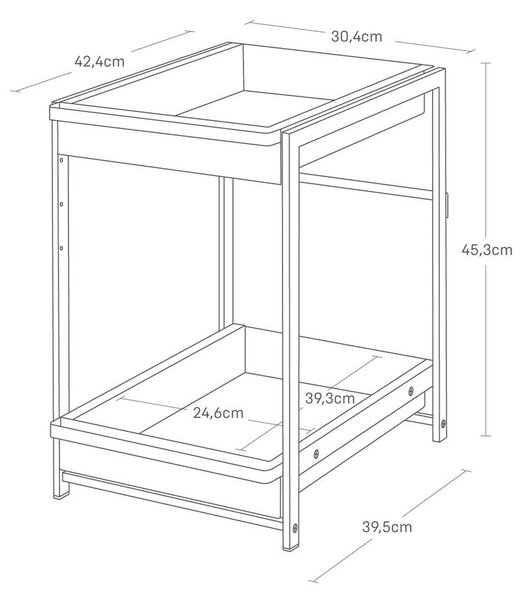 Бял метален допълнителен рафт 30x42 cm Tower – YAMAZAKI