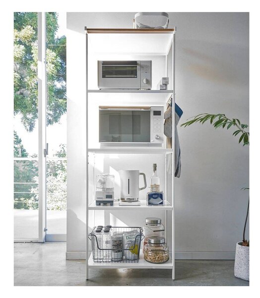 Стоманен стелаж в матово бял цвят 60x170x46,5 cm Tower – YAMAZAKI