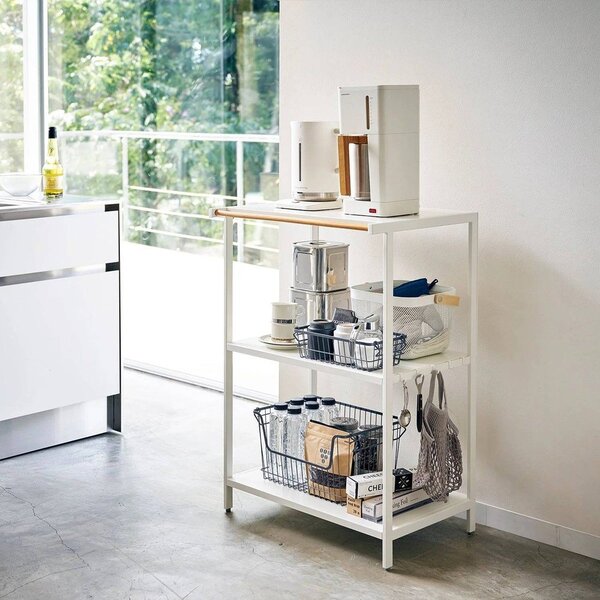 Стоманен стелаж в матово бял цвят 60x90x46,5 cm Tower – YAMAZAKI