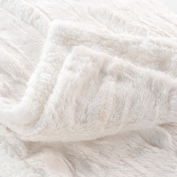 Кремаво одеяло от микроплюш 180x220 cm Foxy – douceur d'intérieur