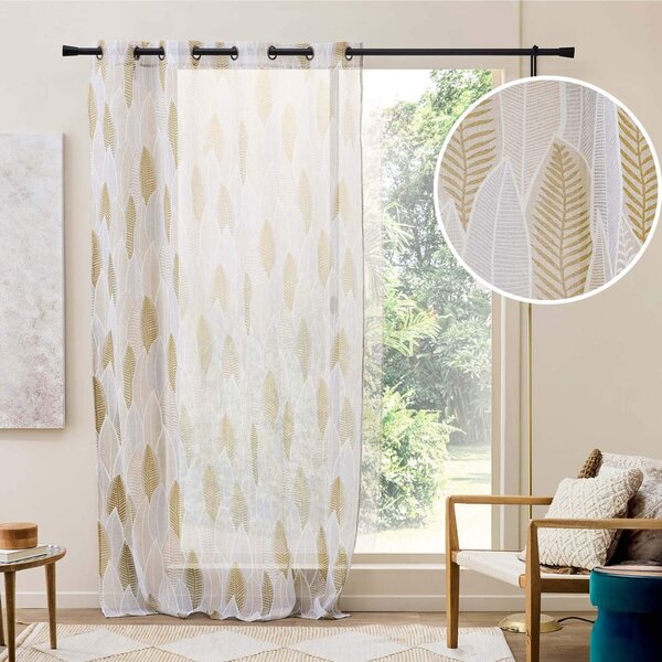 Бежова завеса от воал 140x240 cm Kim – douceur d'intérieur