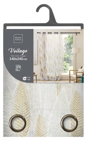 Бежова завеса от воал 140x240 cm Kim – douceur d'intérieur