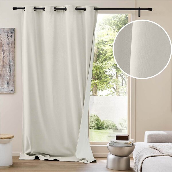 Бежово термо перде от рипсено кадифе 140x260 cm Madison – douceur d'intérieur