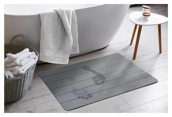 Сив килим за баня 50x70 cm Baline – douceur d'intérieur