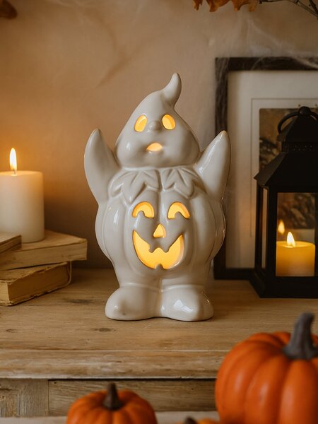 Sinsay - LED настолна лампа с Halloween мотив - бял