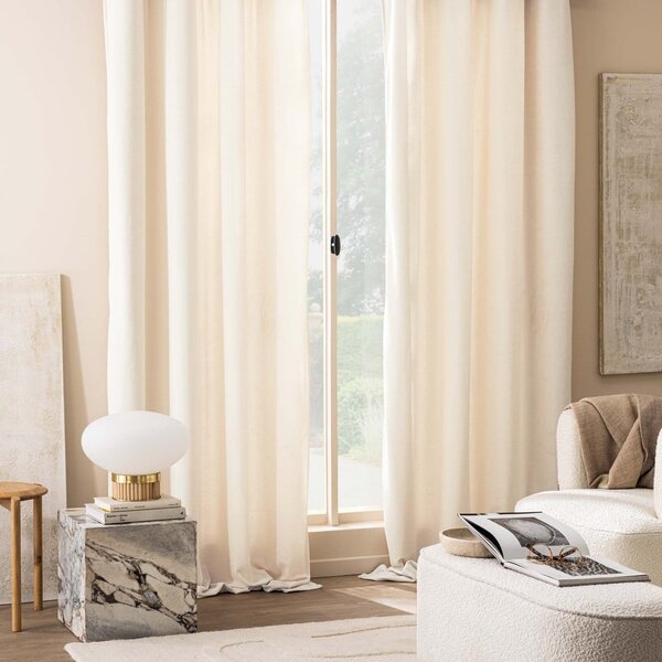 Кремаво перде от букле 140x260 cm Winona – douceur d'intérieur