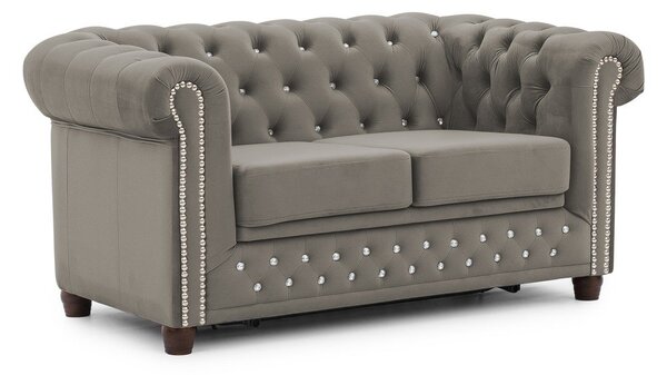 Сив кадифен разтегателен диван 148 cm York Blik – Ropez