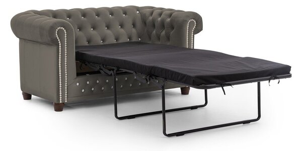 Сив кадифен разтегателен диван 148 cm York Blik – Ropez