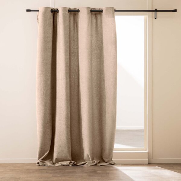 Светлокафяво перде от букле 140x260 cm Winona – douceur d'intérieur