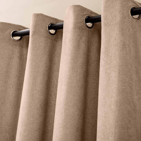 Светлокафяво перде от букле 140x260 cm Winona – douceur d'intérieur