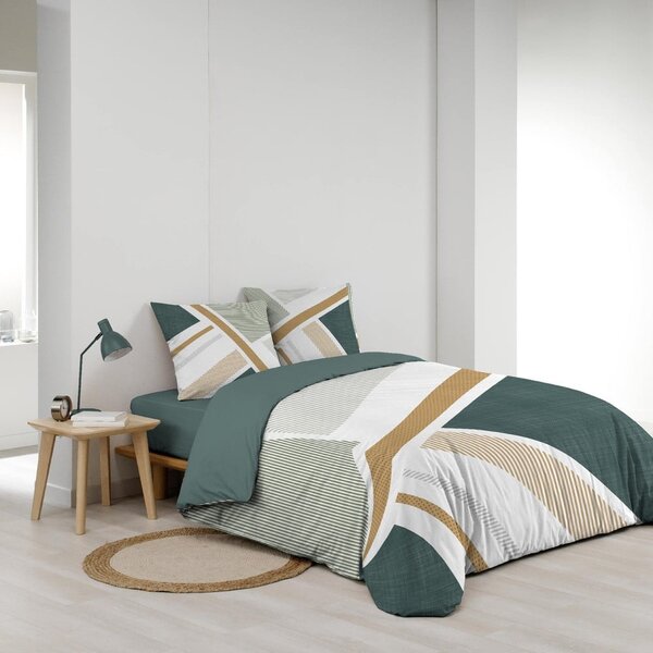 Бяло двойно удължено памучно спално бельо 240x220 cm Zephyr – douceur d'intérieur