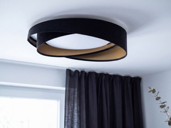 LED таванно осветително тяло GALAXY MODERN LED/24W/230V Ø 55 см черно/златно