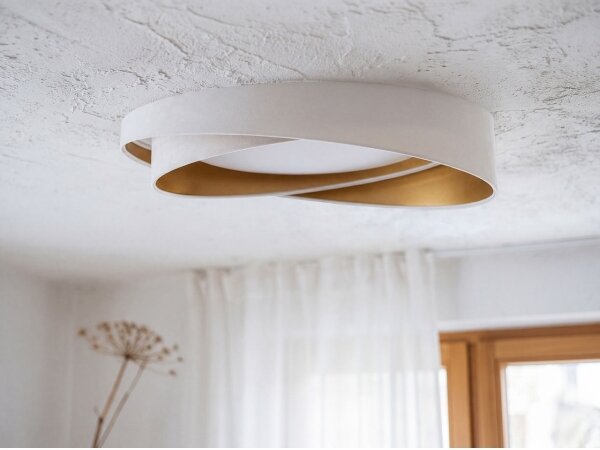 LED таванно осветително тяло GALAXY MODERN LED/24W/230V Ø 55 см бяло/златисто